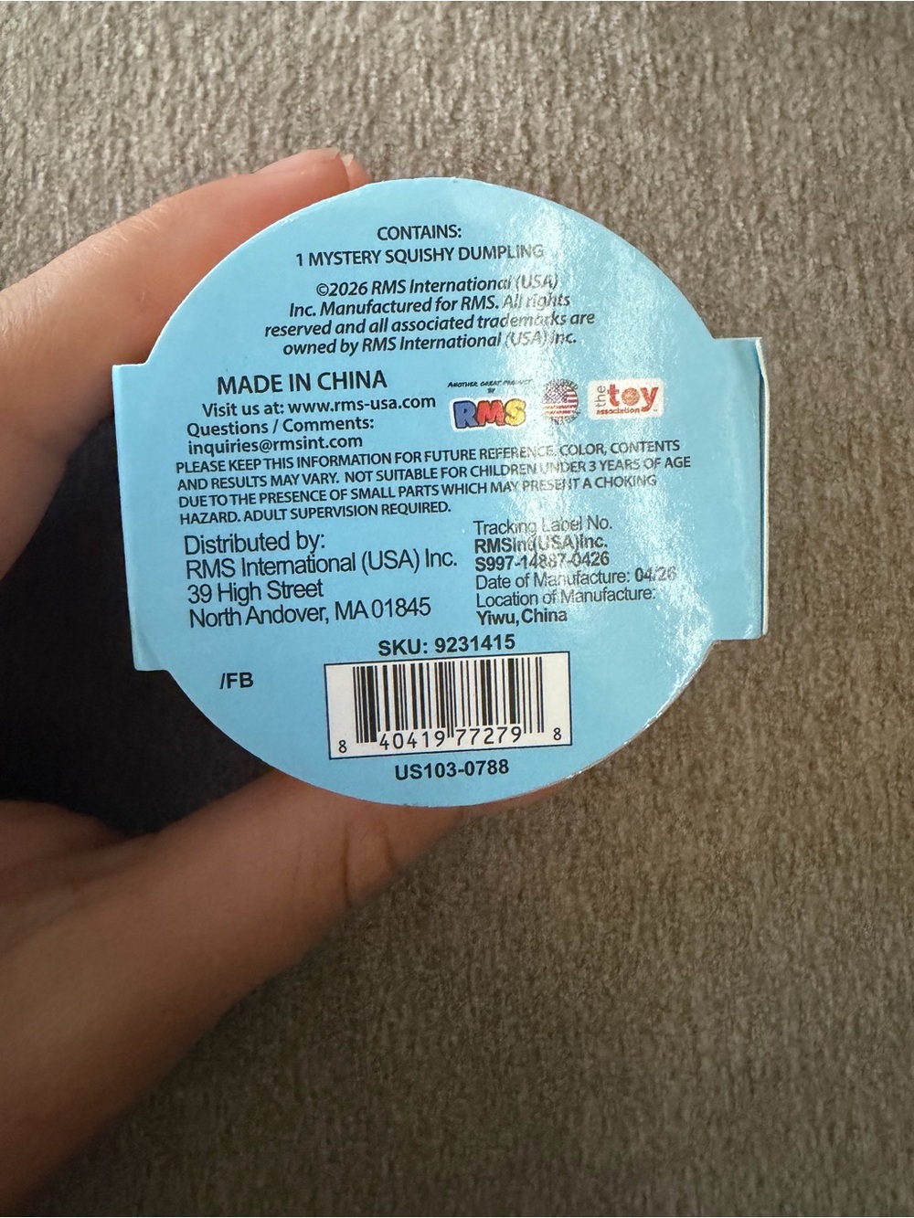MINI glitter edition dumpling from RMS !🩵 - Picture 2 of 3